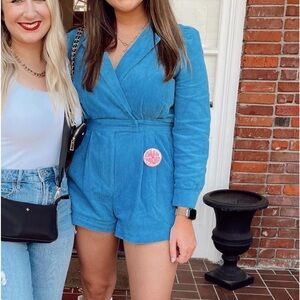 Sky Blue Denim romper